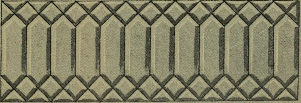 An illustration from Universal design book : containing official list prices of sash, doors and blinds ... official list prices of head, corner and base blocks ... official moulding book ... official list: window glass .., 1908, leaf 386