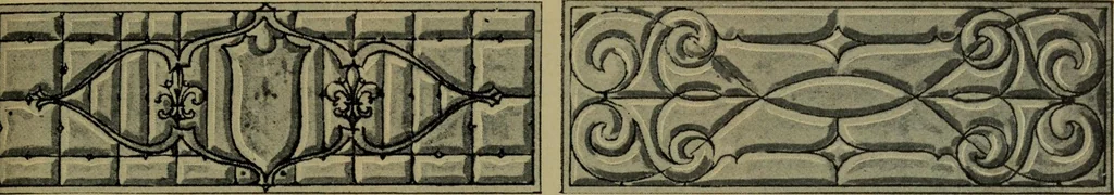 An illustration from Universal design book : containing official list prices of sash, doors and blinds ... official list prices of head, corner and base blocks ... official moulding book ... official list: window glass .., 1908, leaf 386