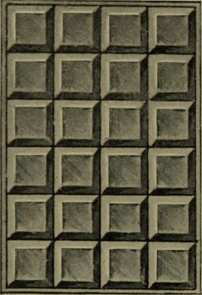An illustration from Universal design book : containing official list prices of sash, doors and blinds ... official list prices of head, corner and base blocks ... official moulding book ... official list: window glass .., 1908, leaf 387