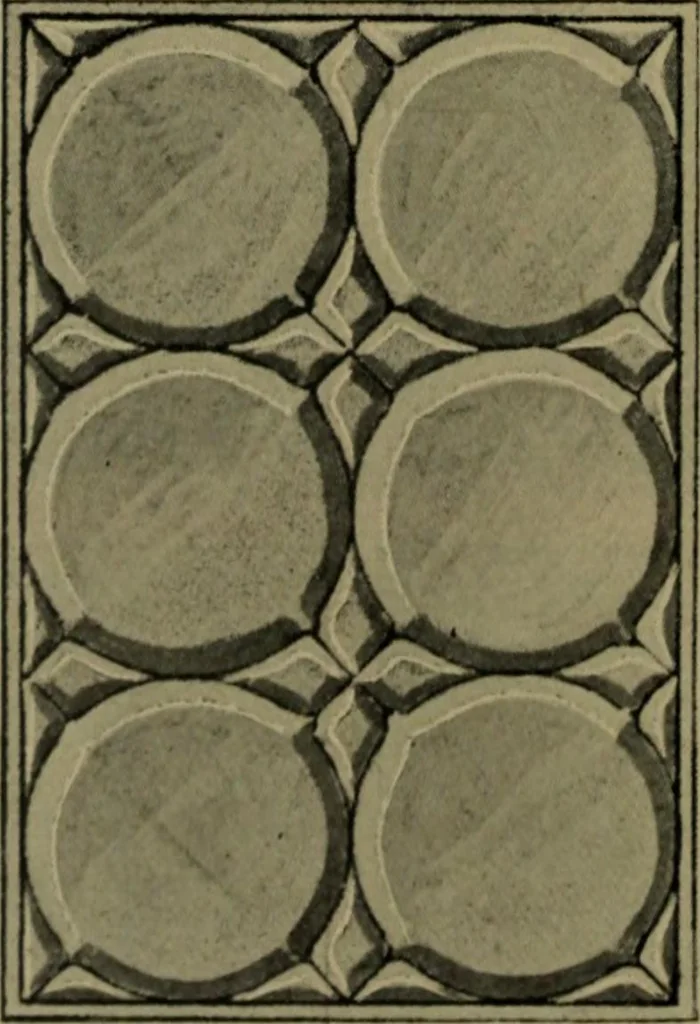 An illustration from Universal design book : containing official list prices of sash, doors and blinds ... official list prices of head, corner and base blocks ... official moulding book ... official list: window glass .., 1908, leaf 387