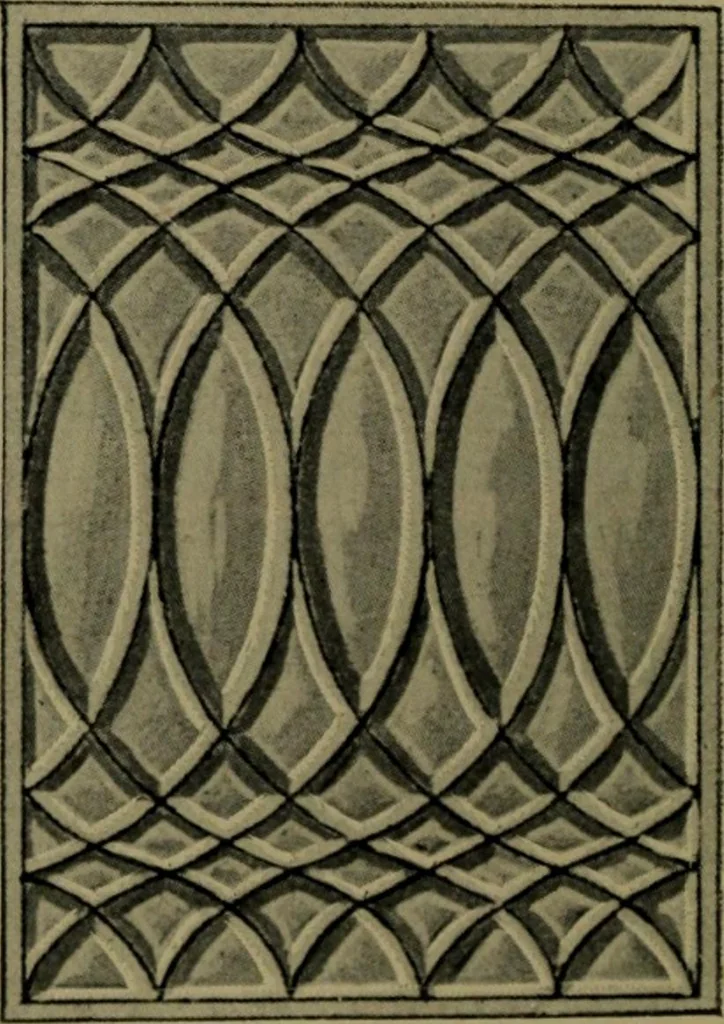 An illustration from Universal design book : containing official list prices of sash, doors and blinds ... official list prices of head, corner and base blocks ... official moulding book ... official list: window glass .., 1908, leaf 387
