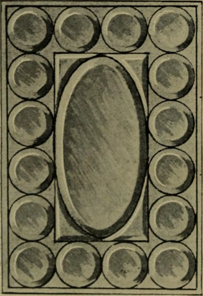 An illustration from Universal design book : containing official list prices of sash, doors and blinds ... official list prices of head, corner and base blocks ... official moulding book ... official list: window glass .., 1908, leaf 389