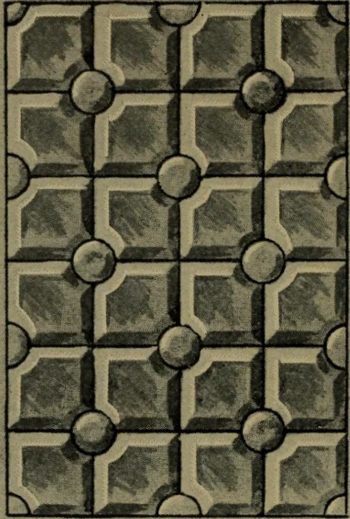 An illustration from Universal design book : containing official list prices of sash, doors and blinds ... official list prices of head, corner and base blocks ... official moulding book ... official list: window glass .., 1908, leaf 389