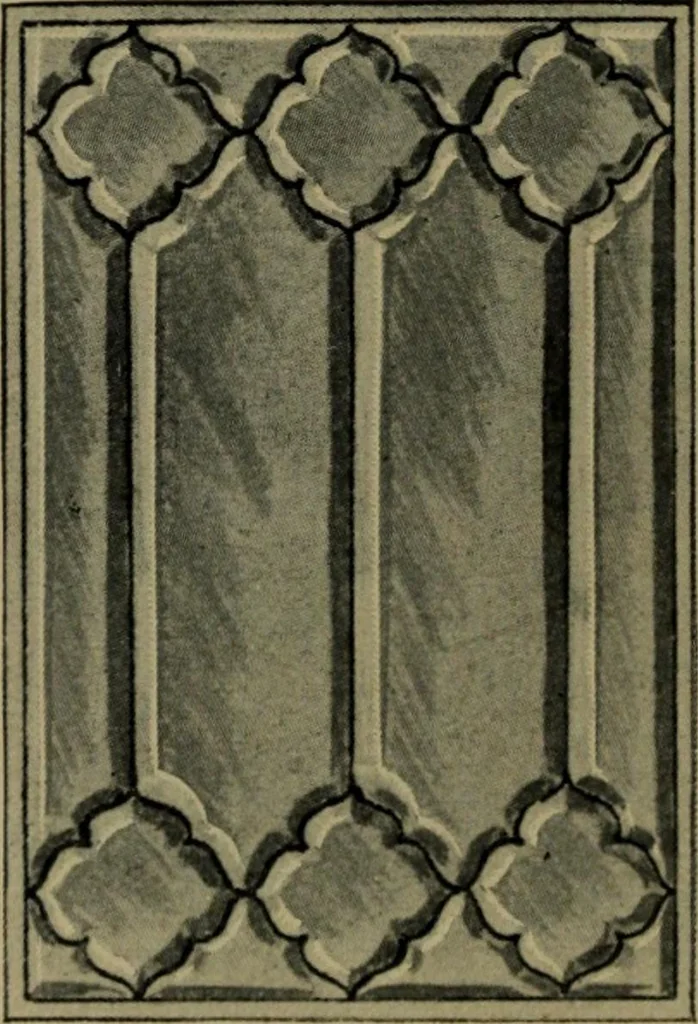 An illustration from Universal design book : containing official list prices of sash, doors and blinds ... official list prices of head, corner and base blocks ... official moulding book ... official list: window glass .., 1908, leaf 389