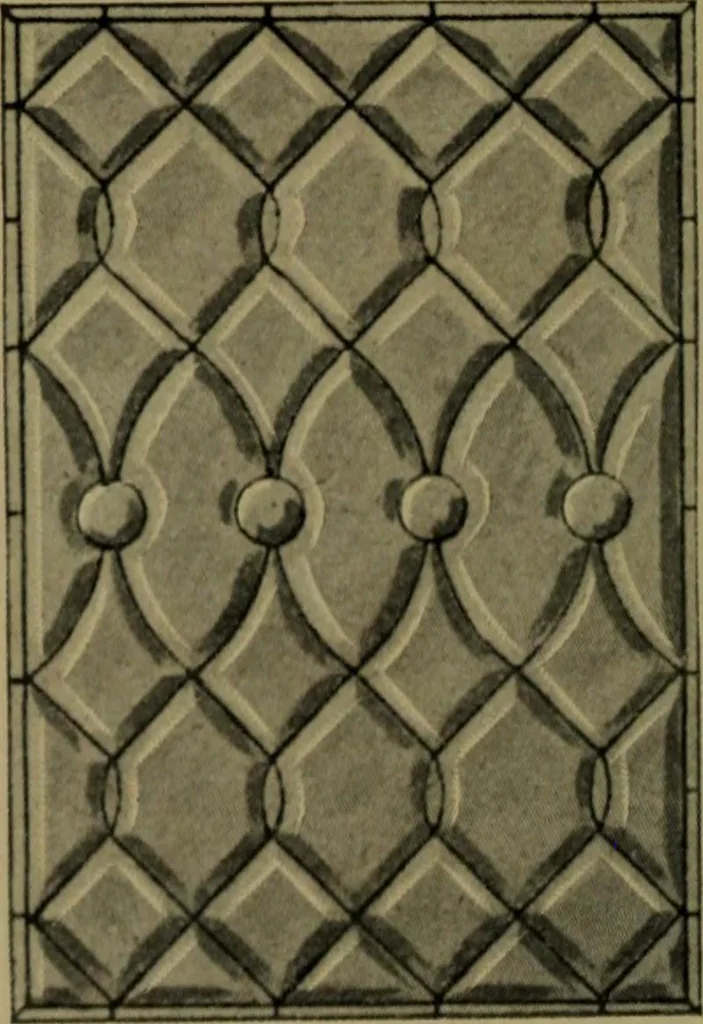 An illustration from Universal design book : containing official list prices of sash, doors and blinds ... official list prices of head, corner and base blocks ... official moulding book ... official list: window glass .., 1908, leaf 389