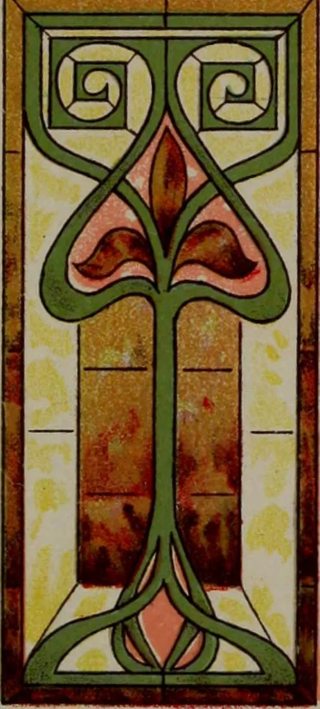 An illustration from Universal design book : containing official list prices of sash, doors and blinds ... official list prices of head, corner and base blocks ... official moulding book ... official list: window glass .., 1908, leaf 392