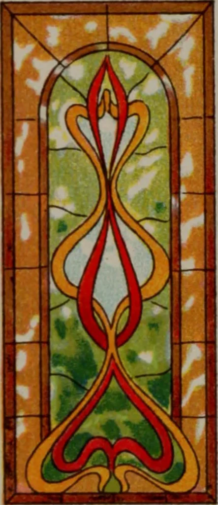 An illustration from Universal design book : containing official list prices of sash, doors and blinds ... official list prices of head, corner and base blocks ... official moulding book ... official list: window glass .., 1908, leaf 393