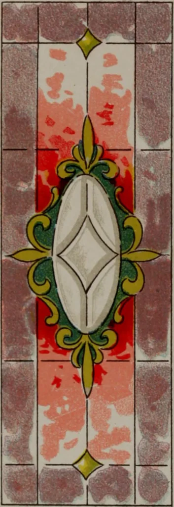An illustration from Universal design book : containing official list prices of sash, doors and blinds ... official list prices of head, corner and base blocks ... official moulding book ... official list: window glass .., 1908, leaf 395