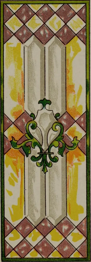 An illustration from Universal design book : containing official list prices of sash, doors and blinds ... official list prices of head, corner and base blocks ... official moulding book ... official list: window glass .., 1908, leaf 396