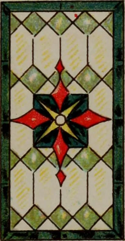An illustration from Universal design book : containing official list prices of sash, doors and blinds ... official list prices of head, corner and base blocks ... official moulding book ... official list: window glass .., 1908, leaf 398