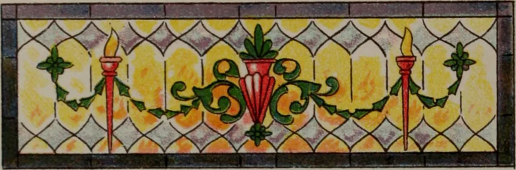 An illustration from Universal design book : containing official list prices of sash, doors and blinds ... official list prices of head, corner and base blocks ... official moulding book ... official list: window glass .., 1908, leaf 401