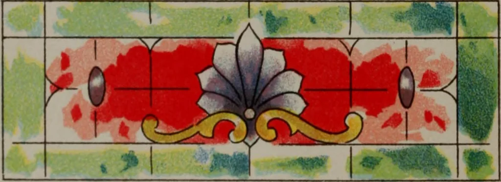 An illustration from Universal design book : containing official list prices of sash, doors and blinds ... official list prices of head, corner and base blocks ... official moulding book ... official list: window glass .., 1908, leaf 401