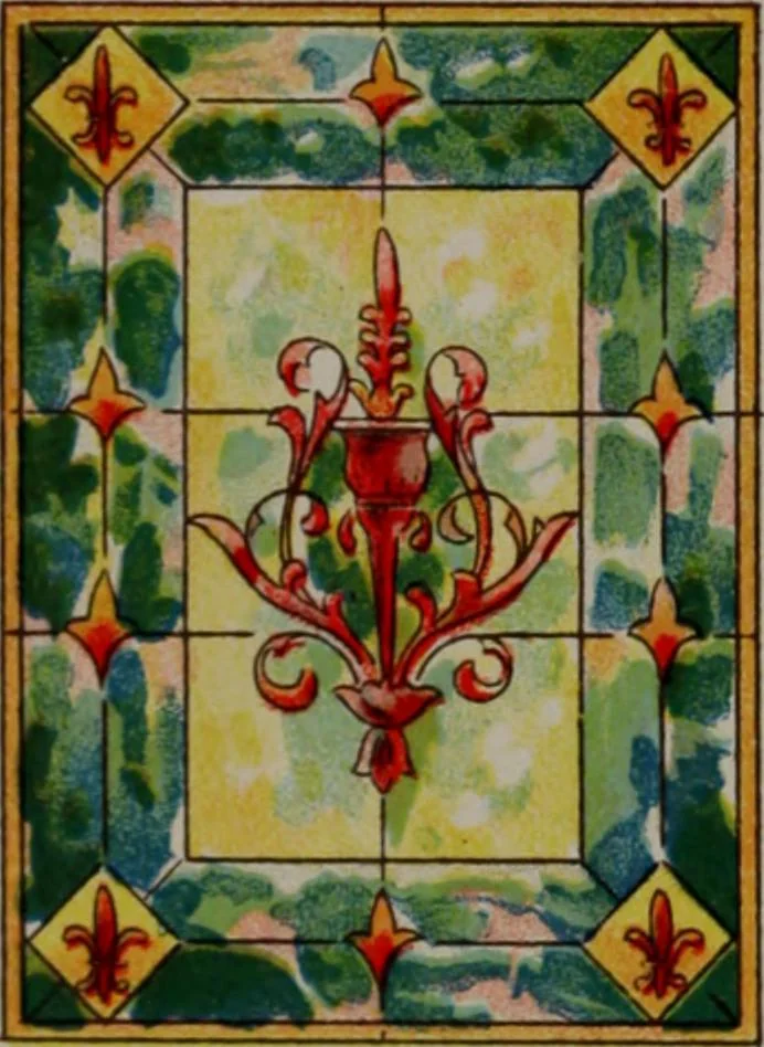 An illustration from Universal design book : containing official list prices of sash, doors and blinds ... official list prices of head, corner and base blocks ... official moulding book ... official list: window glass .., 1908, leaf 403