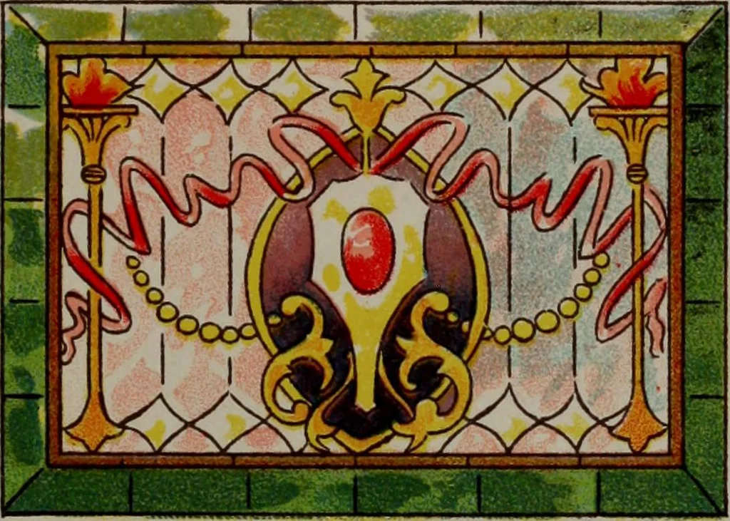 An illustration from Universal design book : containing official list prices of sash, doors and blinds ... official list prices of head, corner and base blocks ... official moulding book ... official list: window glass .., 1908, leaf 404