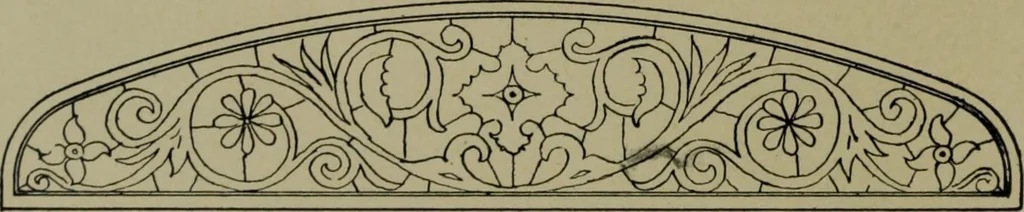 An illustration from Universal design book : containing official list prices of sash, doors and blinds ... official list prices of head, corner and base blocks ... official moulding book ... official list: window glass .., 1908, leaf 43