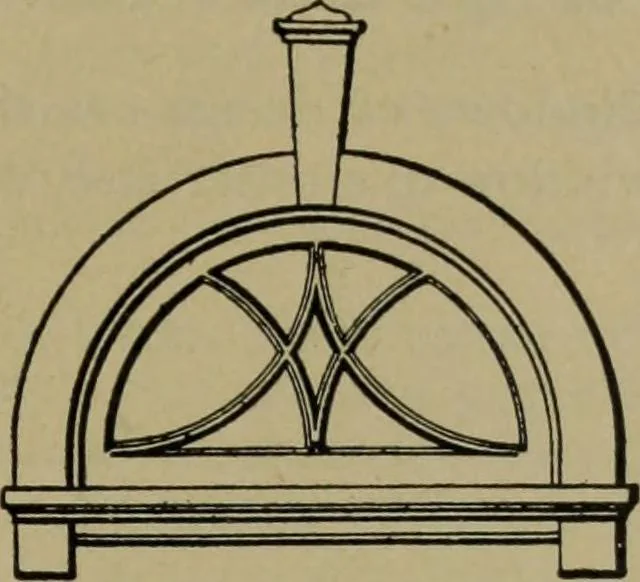 An illustration from Universal design book : containing official list prices of sash, doors and blinds ... official list prices of head, corner and base blocks ... official moulding book ... official list: window glass .., 1908, leaf 46