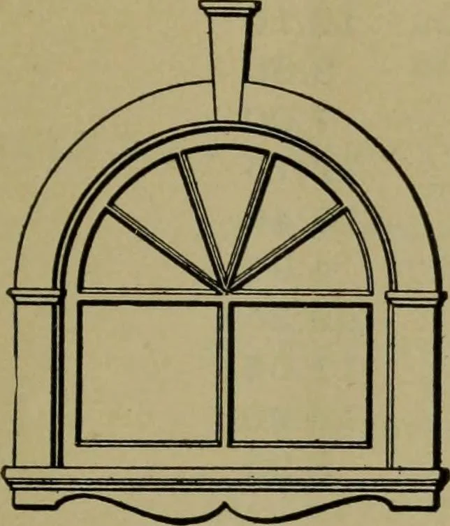 An illustration from Universal design book : containing official list prices of sash, doors and blinds ... official list prices of head, corner and base blocks ... official moulding book ... official list: window glass .., 1908, leaf 46