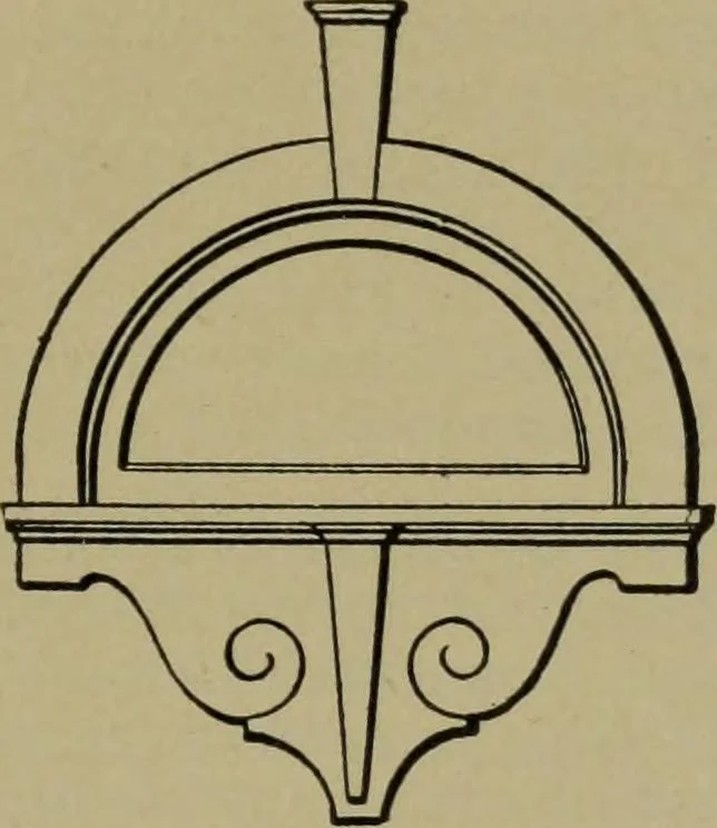 An illustration from Universal design book : containing official list prices of sash, doors and blinds ... official list prices of head, corner and base blocks ... official moulding book ... official list: window glass .., 1908, leaf 46