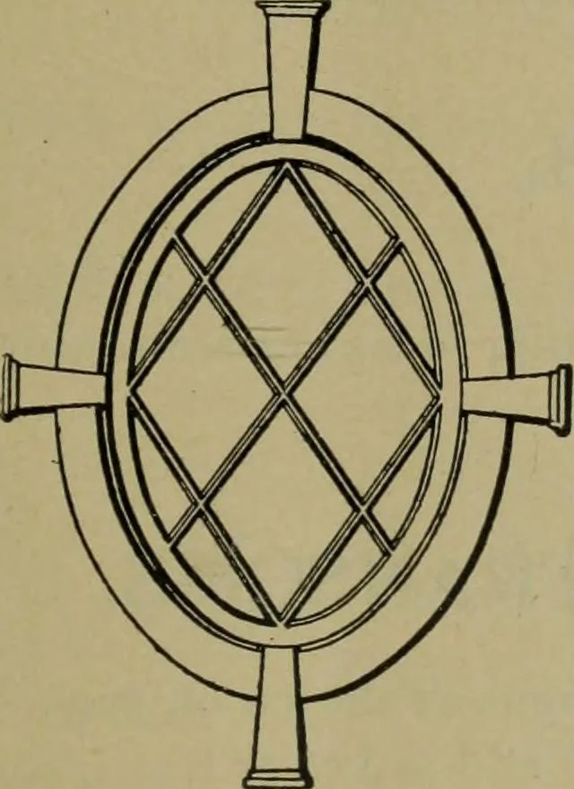 An illustration from Universal design book : containing official list prices of sash, doors and blinds ... official list prices of head, corner and base blocks ... official moulding book ... official list: window glass .., 1908, leaf 46