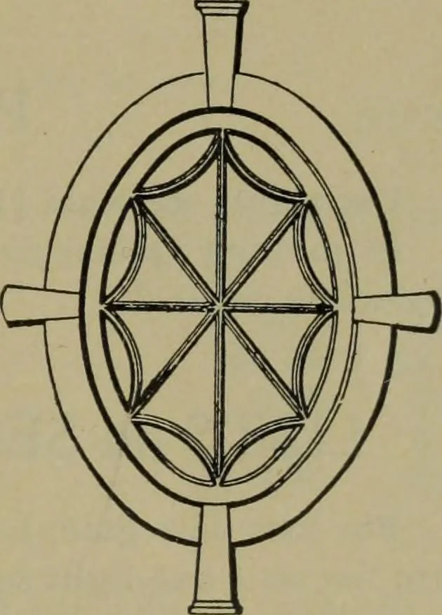 An illustration from Universal design book : containing official list prices of sash, doors and blinds ... official list prices of head, corner and base blocks ... official moulding book ... official list: window glass .., 1908, leaf 46