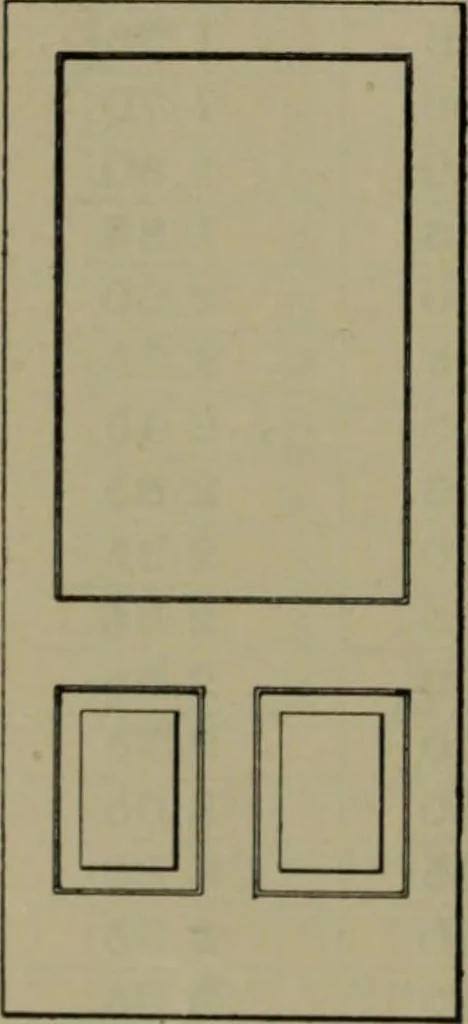 An illustration from Universal design book : containing official list prices of sash, doors and blinds ... official list prices of head, corner and base blocks ... official moulding book ... official list: window glass .., 1908, leaf 59