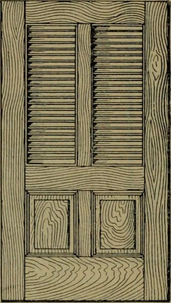An illustration from Universal design book : containing official list prices of sash, doors and blinds ... official list prices of head, corner and base blocks ... official moulding book ... official list: window glass .., 1908, leaf 61