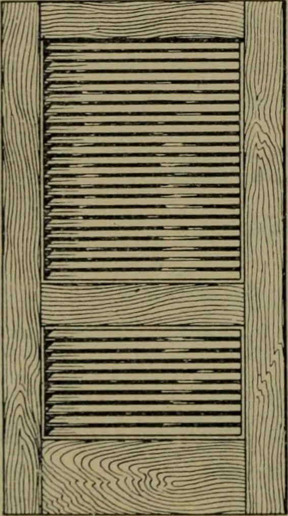 An illustration from Universal design book : containing official list prices of sash, doors and blinds ... official list prices of head, corner and base blocks ... official moulding book ... official list: window glass .., 1908, leaf 61