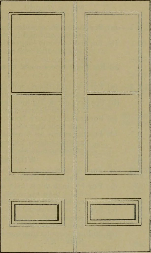 An illustration from Universal design book : containing official list prices of sash, doors and blinds ... official list prices of head, corner and base blocks ... official moulding book ... official list: window glass .., 1908, leaf 62