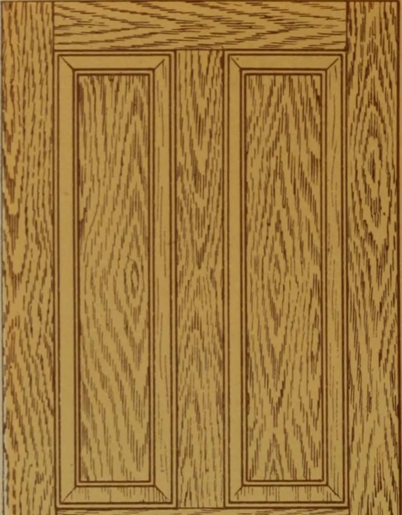 An illustration from Universal design book : containing official list prices of sash, doors and blinds ... official list prices of head, corner and base blocks ... official moulding book ... official list: window glass .., 1908, leaf 77
