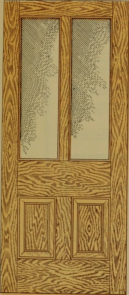 An illustration from Universal design book : containing official list prices of sash, doors and blinds ... official list prices of head, corner and base blocks ... official moulding book ... official list: window glass .., 1908, leaf 78