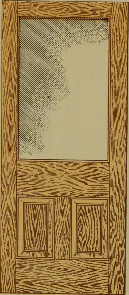 An illustration from Universal design book : containing official list prices of sash, doors and blinds ... official list prices of head, corner and base blocks ... official moulding book ... official list: window glass .., 1908, leaf 78