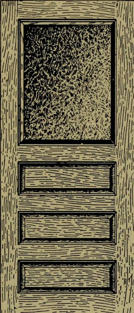 An illustration from Universal design book : containing official list prices of sash, doors and blinds ... official list prices of head, corner and base blocks ... official moulding book ... official list: window glass .., 1908, leaf 84