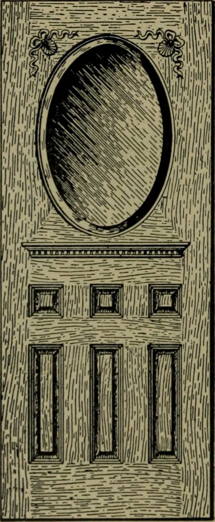 An illustration from Universal design book : containing official list prices of sash, doors and blinds ... official list prices of head, corner and base blocks ... official moulding book ... official list: window glass .., 1908, leaf 85