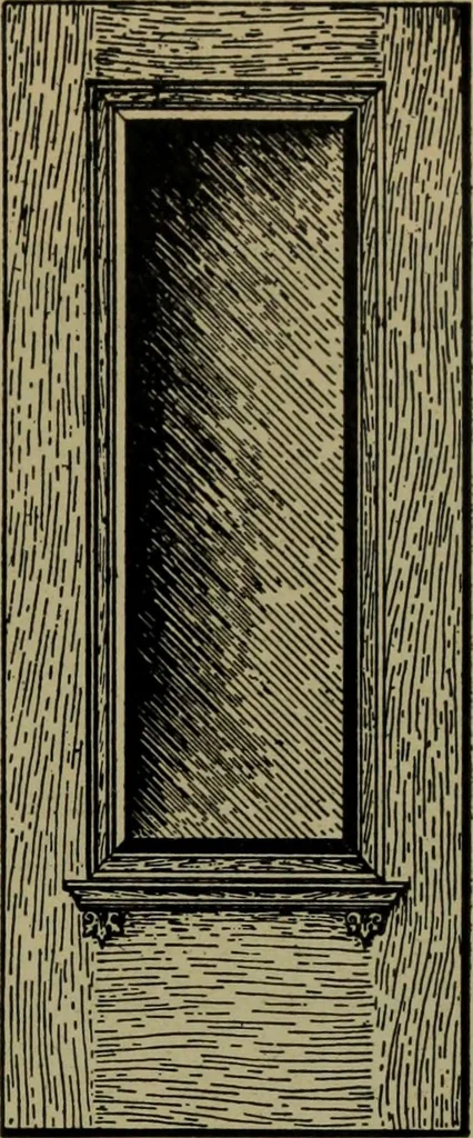 An illustration from Universal design book : containing official list prices of sash, doors and blinds ... official list prices of head, corner and base blocks ... official moulding book ... official list: window glass .., 1908, leaf 88