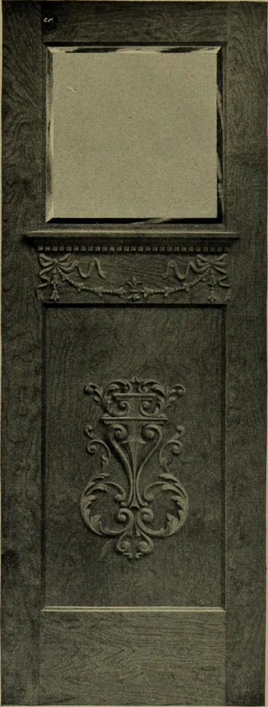 An illustration from Universal design book : containing official list prices of sash, doors and blinds ... official list prices of head, corner and base blocks ... official moulding book ... official list: window glass .., 1908, leaf 92