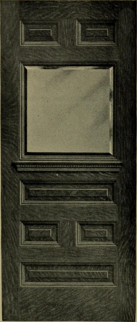 An illustration from Universal design book : containing official list prices of sash, doors and blinds ... official list prices of head, corner and base blocks ... official moulding book ... official list: window glass .., 1908, leaf 93