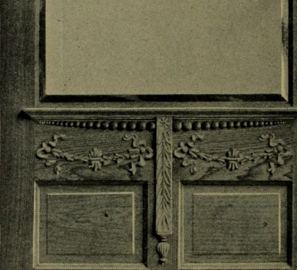 An illustration from Universal design book : containing official list prices of sash, doors and blinds ... official list prices of head, corner and base blocks ... official moulding book ... official list: window glass .., 1908, leaf 93