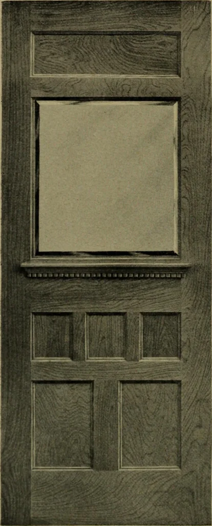 An illustration from Universal design book : containing official list prices of sash, doors and blinds ... official list prices of head, corner and base blocks ... official moulding book ... official list: window glass .., 1908, leaf 95