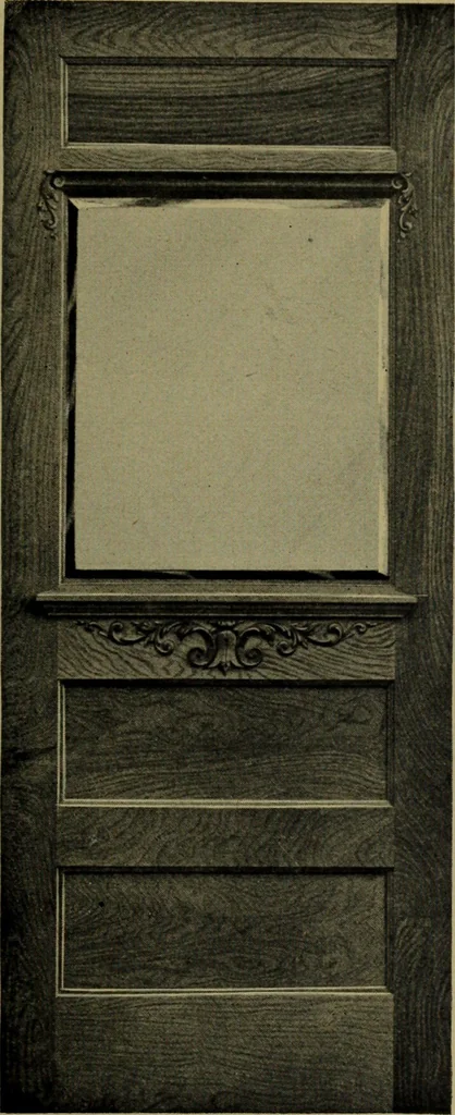 An illustration from Universal design book : containing official list prices of sash, doors and blinds ... official list prices of head, corner and base blocks ... official moulding book ... official list: window glass .., 1908, leaf 96