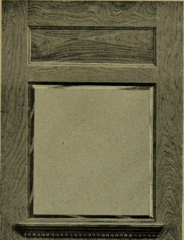 An illustration from Universal design book : containing official list prices of sash, doors and blinds ... official list prices of head, corner and base blocks ... official moulding book ... official list: window glass .., 1908, leaf 96