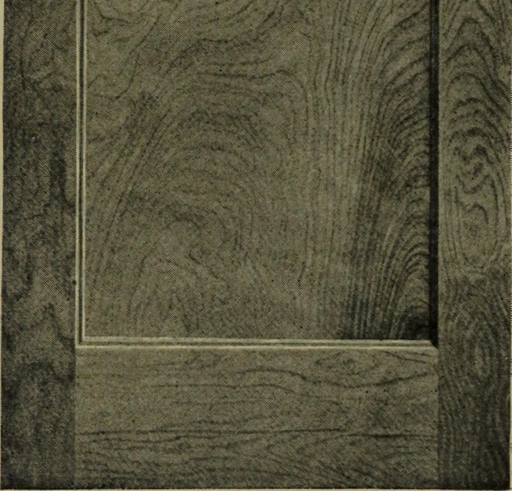 An illustration from Universal design book : containing official list prices of sash, doors and blinds ... official list prices of head, corner and base blocks ... official moulding book ... official list: window glass .., 1908, leaf 96