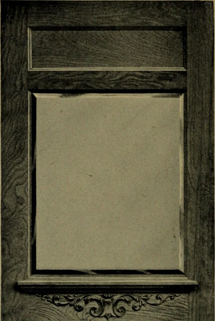 An illustration from Universal design book : containing official list prices of sash, doors and blinds ... official list prices of head, corner and base blocks ... official moulding book ... official list: window glass .., 1908, leaf 97