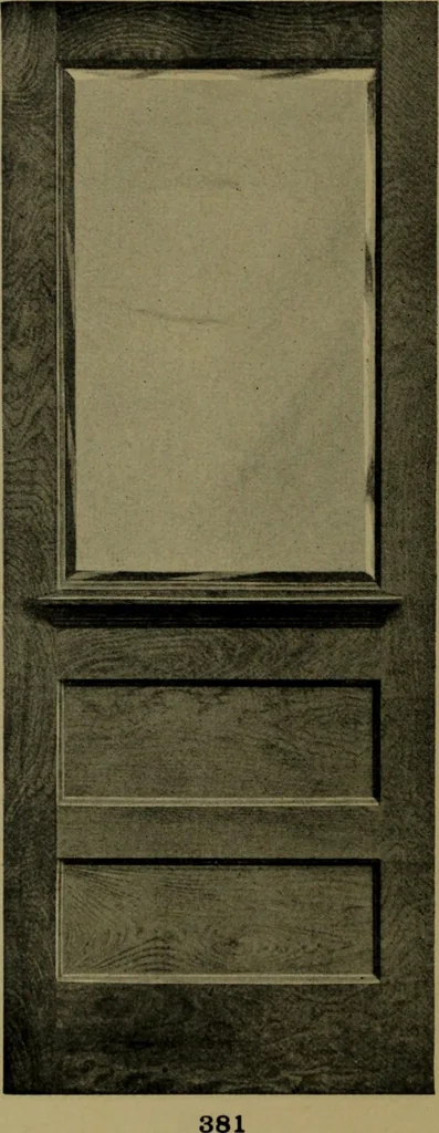 An illustration from Universal design book : containing official list prices of sash, doors and blinds ... official list prices of head, corner and base blocks ... official moulding book ... official list: window glass .., 1908, leaf 99