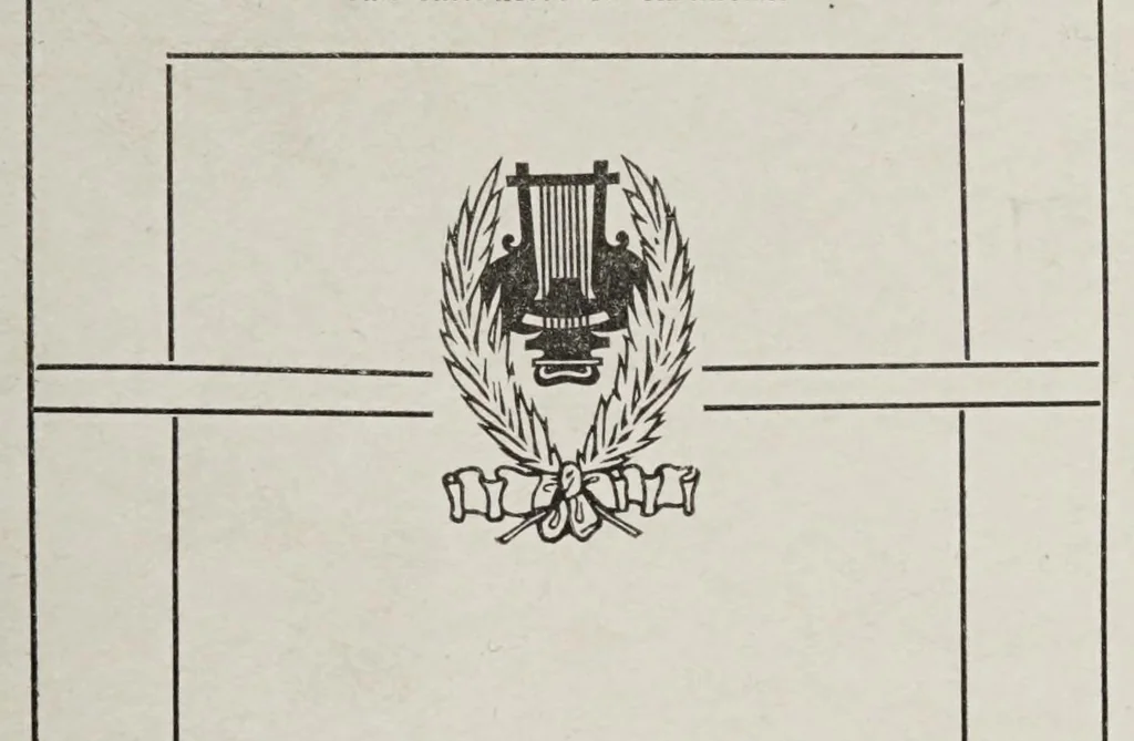 An illustration from University of Oklahoma Art Exhibit : including American Federaton of Arts Water Color Exhibit, exhibit of original illustrations used in Saturday evening post and exhibit of drawings and paintings done by students of the University of Oklahoma : January 13-26, 1914, Norman, 1914, leaf 1