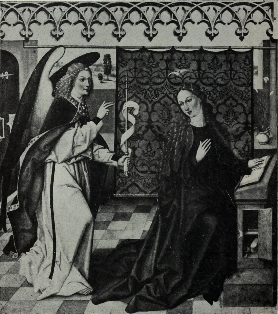 An illustration from The University prints. Student series D. Art of the Netherlands and Germany; five hundred reproductions illustrating the Flemish, Dutch, and German schools of painting, from the early fifteenth to the eighteenth century; German sculpture from the eleventh to the seventeenth century, 1907, leaf 385