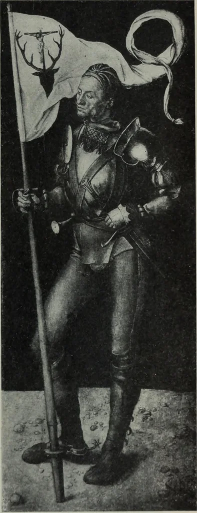 An illustration from The University prints. Student series D. Art of the Netherlands and Germany; five hundred reproductions illustrating the Flemish, Dutch, and German schools of painting, from the early fifteenth to the eighteenth century; German sculpture from the eleventh to the seventeenth century, 1907, leaf 408