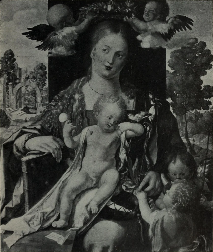 An illustration from The University prints. Student series D. Art of the Netherlands and Germany; five hundred reproductions illustrating the Flemish, Dutch, and German schools of painting, from the early fifteenth to the eighteenth century; German sculpture from the eleventh to the seventeenth century, 1907, leaf 414