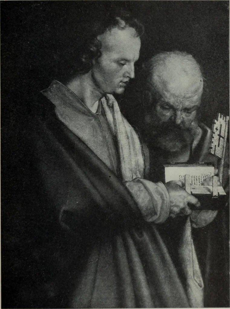 An illustration from The University prints. Student series D. Art of the Netherlands and Germany; five hundred reproductions illustrating the Flemish, Dutch, and German schools of painting, from the early fifteenth to the eighteenth century; German sculpture from the eleventh to the seventeenth century, 1907, leaf 428