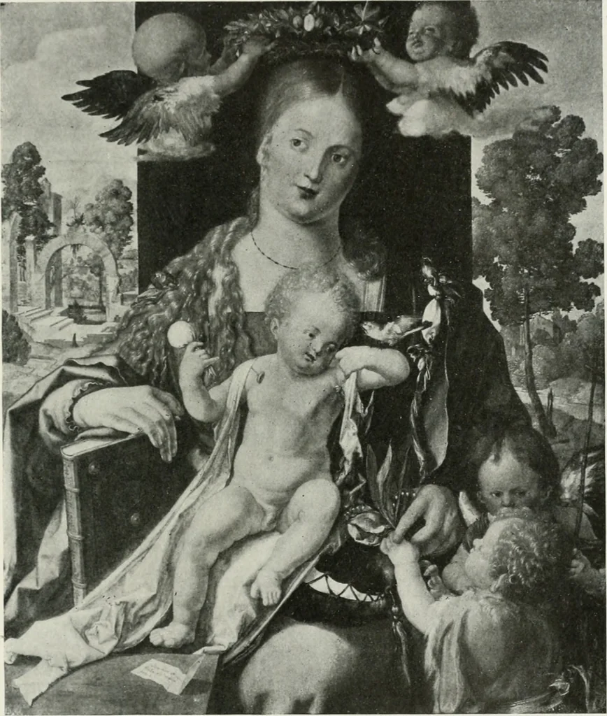 An illustration from The University Prints. Student series D. Art of the Netherlands and Germany; five hundred reproductions illustrating the Flemish, Dutch, and German schools of painting, from the early fifteenth to the eighteenth century; German sculpture from the eleventh to the seventeenth century, 1907, leaf 414
