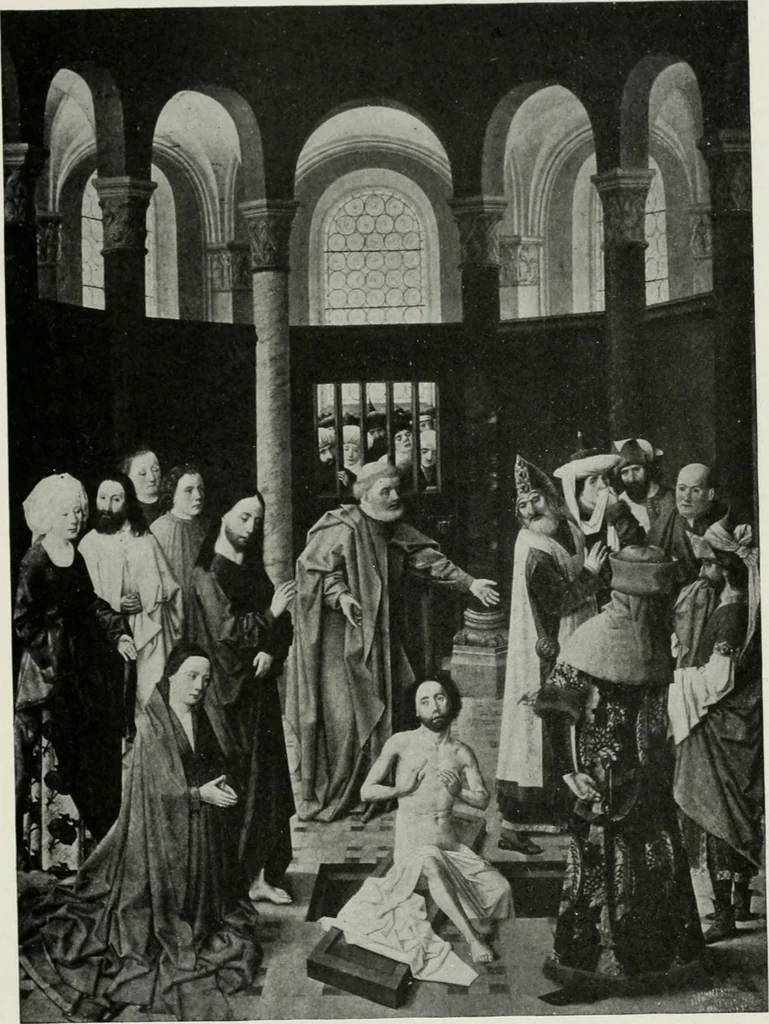 An illustration from The University Prints. Student series D. Art of the Netherlands and Germany; five hundred reproductions illustrating the Flemish, Dutch, and German schools of painting, from the early fifteenth to the eighteenth century; German sculpture from the eleventh to the seventeenth century, 1907, leaf 42